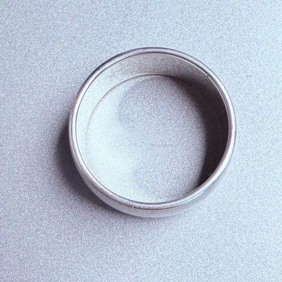 8mm Wide Chunky Cigar Band 925 Sterling Silver Ring Vintage - Picture 2 of 7